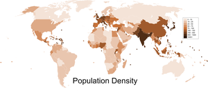 плотность населения Земли